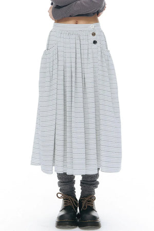 Retro Plaid Umbrella Skirt