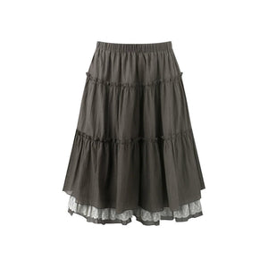 Retro Pleated A-Line Skirt