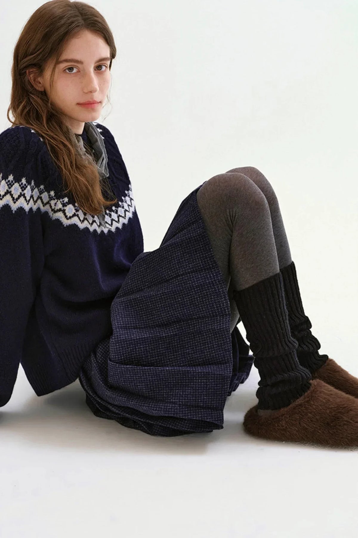 Retro Plush Winter Slippers