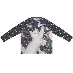 Retro Polka Dot Raglan Top