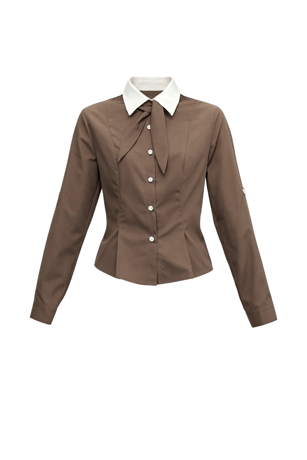 Retro Preppy Color-Blocking Shirt Knitted Vest and Skirt Set-Up