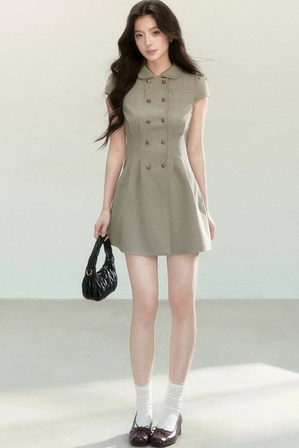 Retro Preppy Doll Collar Dress