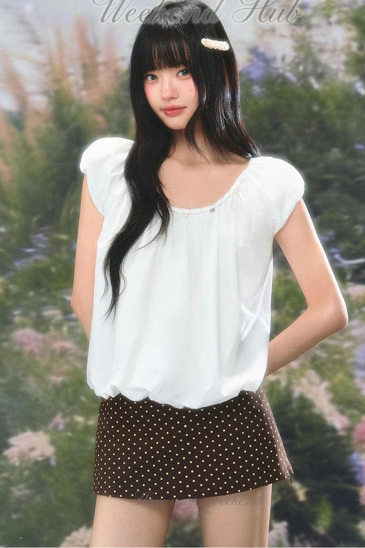 Retro Puff Sleeve Babydoll Blouse