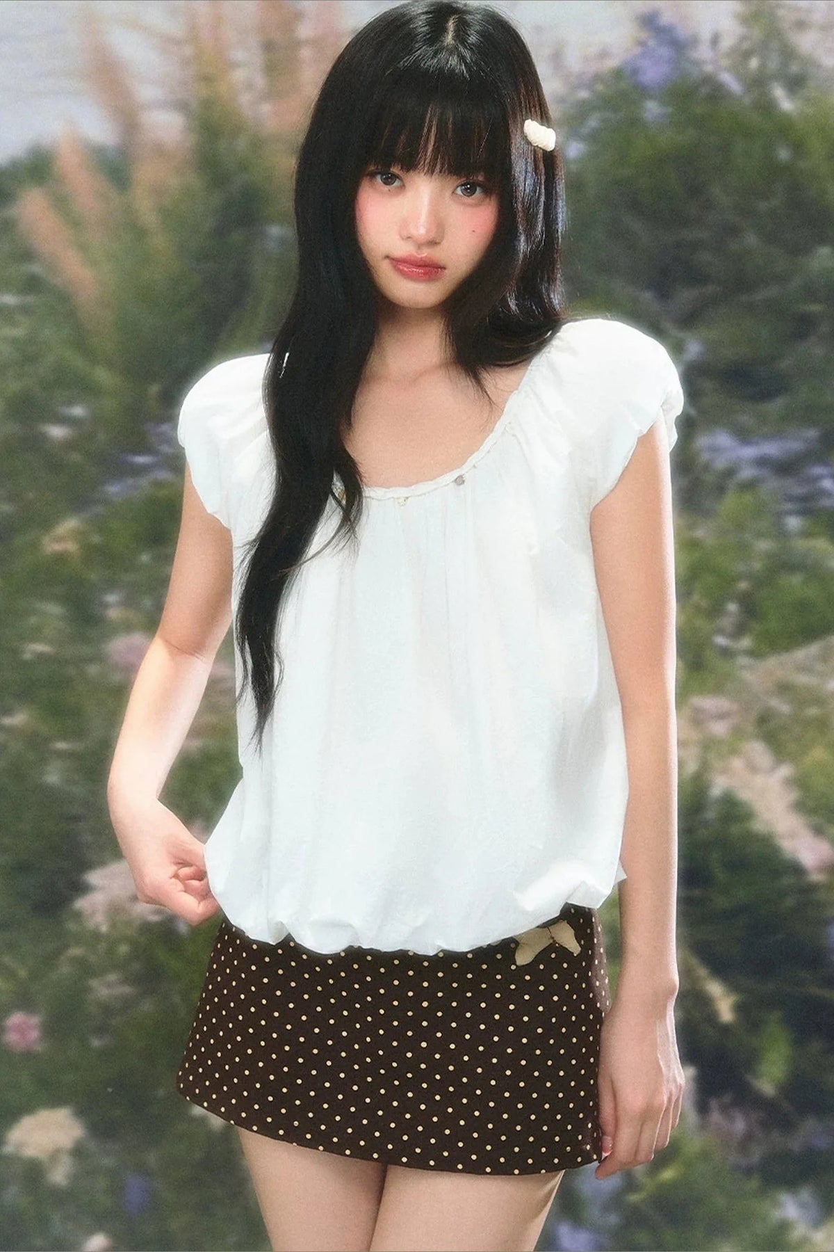 Retro Puff Sleeve Babydoll Blouse