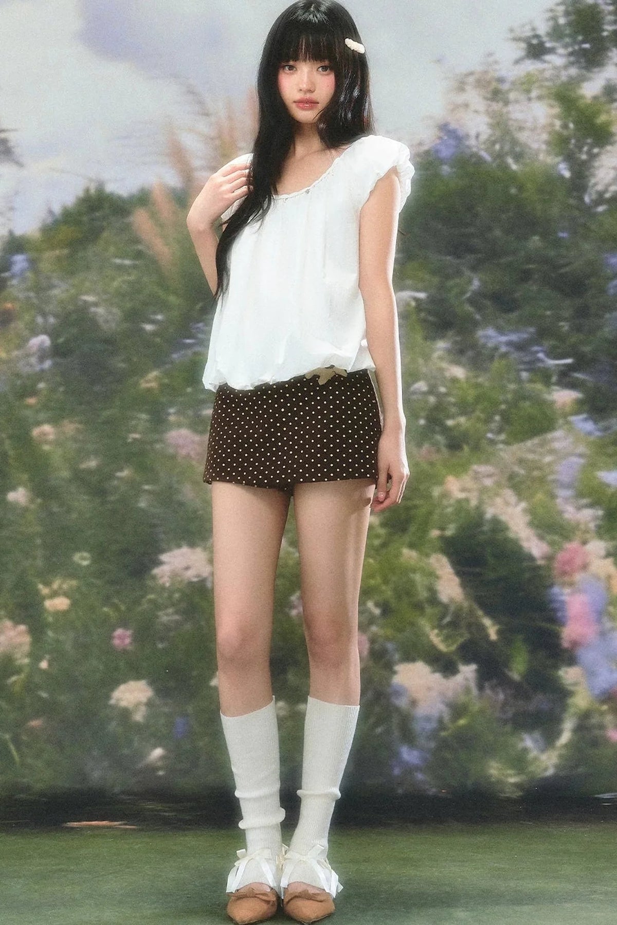 Retro Puff Sleeve Babydoll Blouse