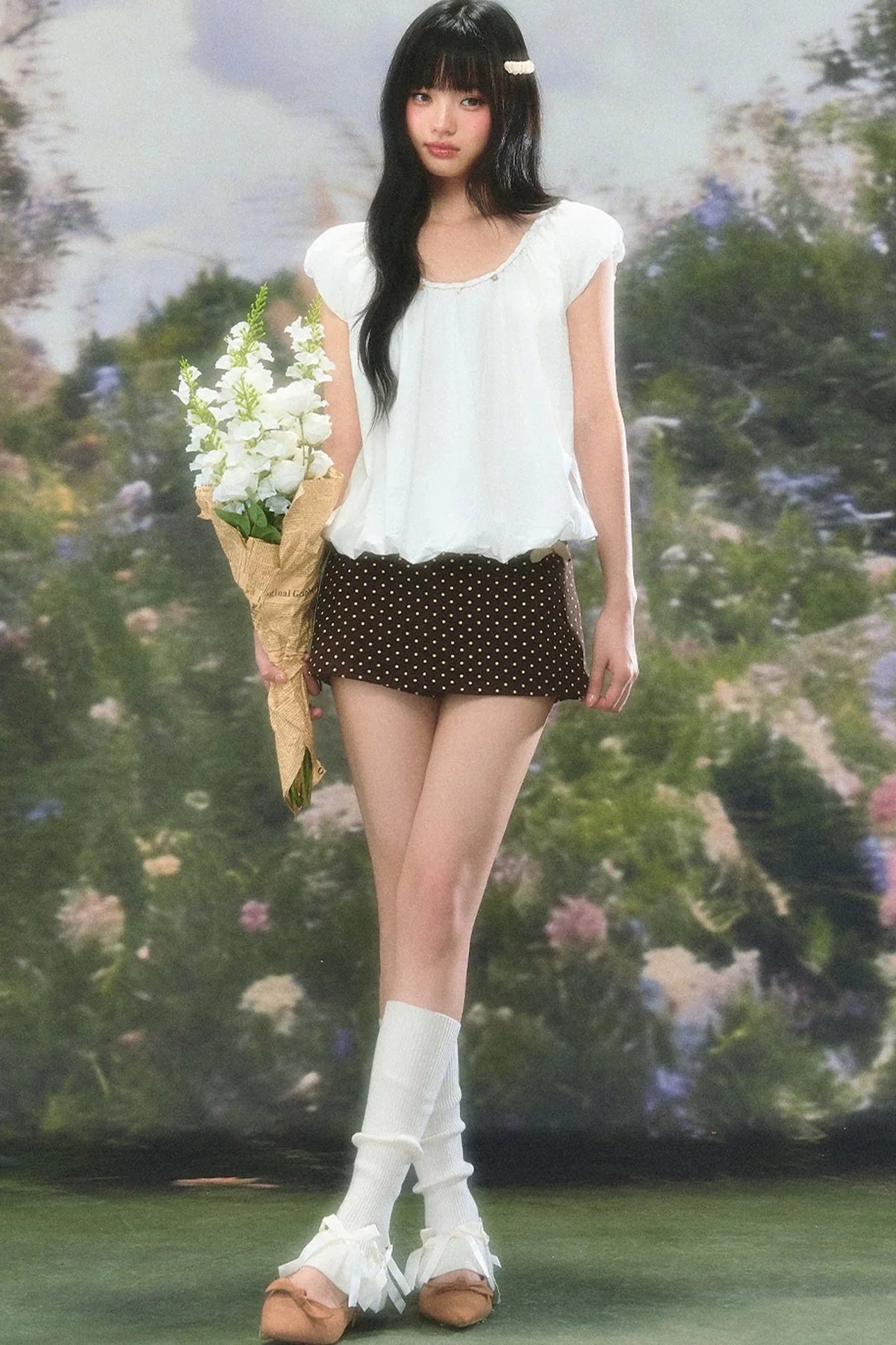 Retro Puff Sleeve Babydoll Blouse