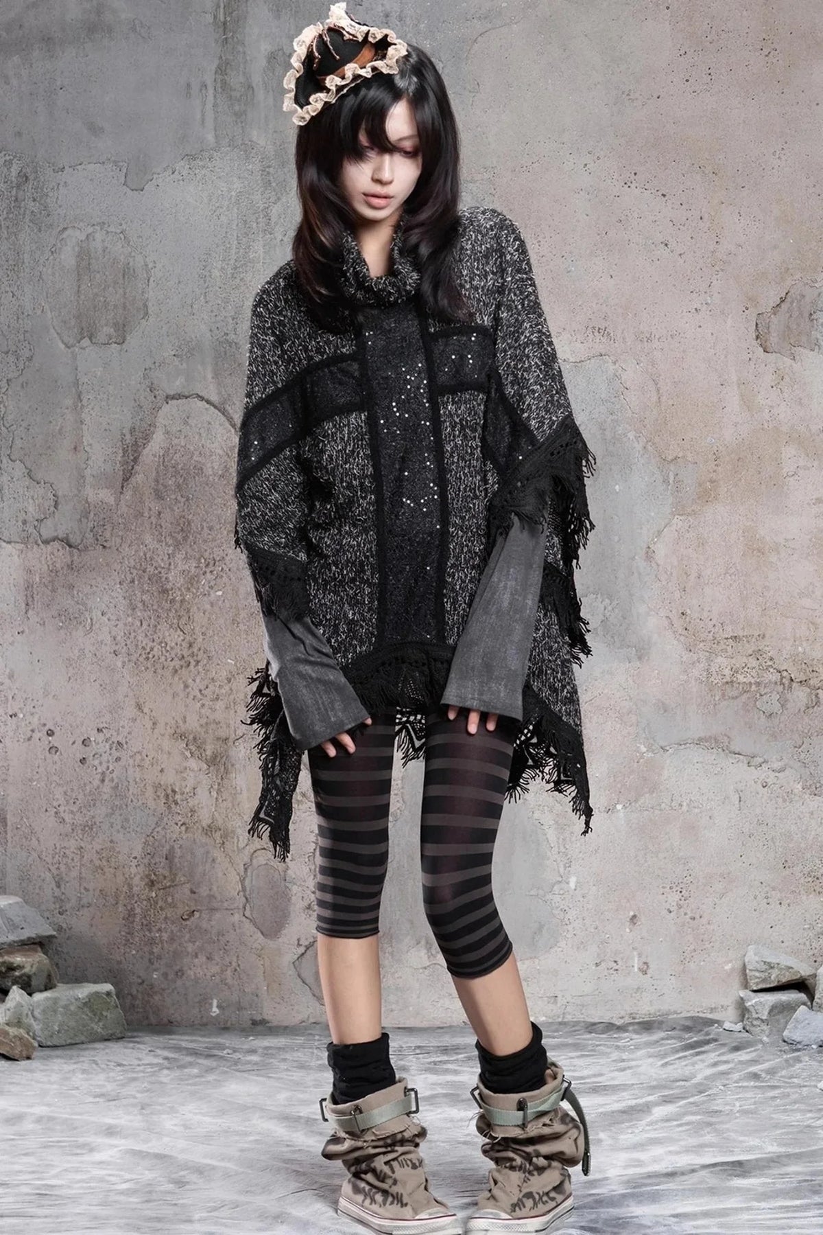 Retro Punk Cross Cloak