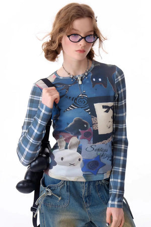 Retro Rabbit Print Tee