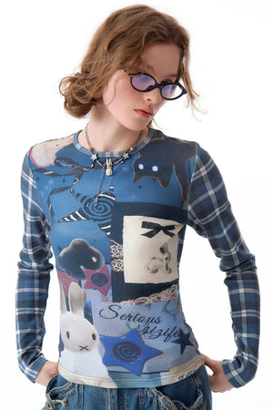 Retro Rabbit Print Tee
