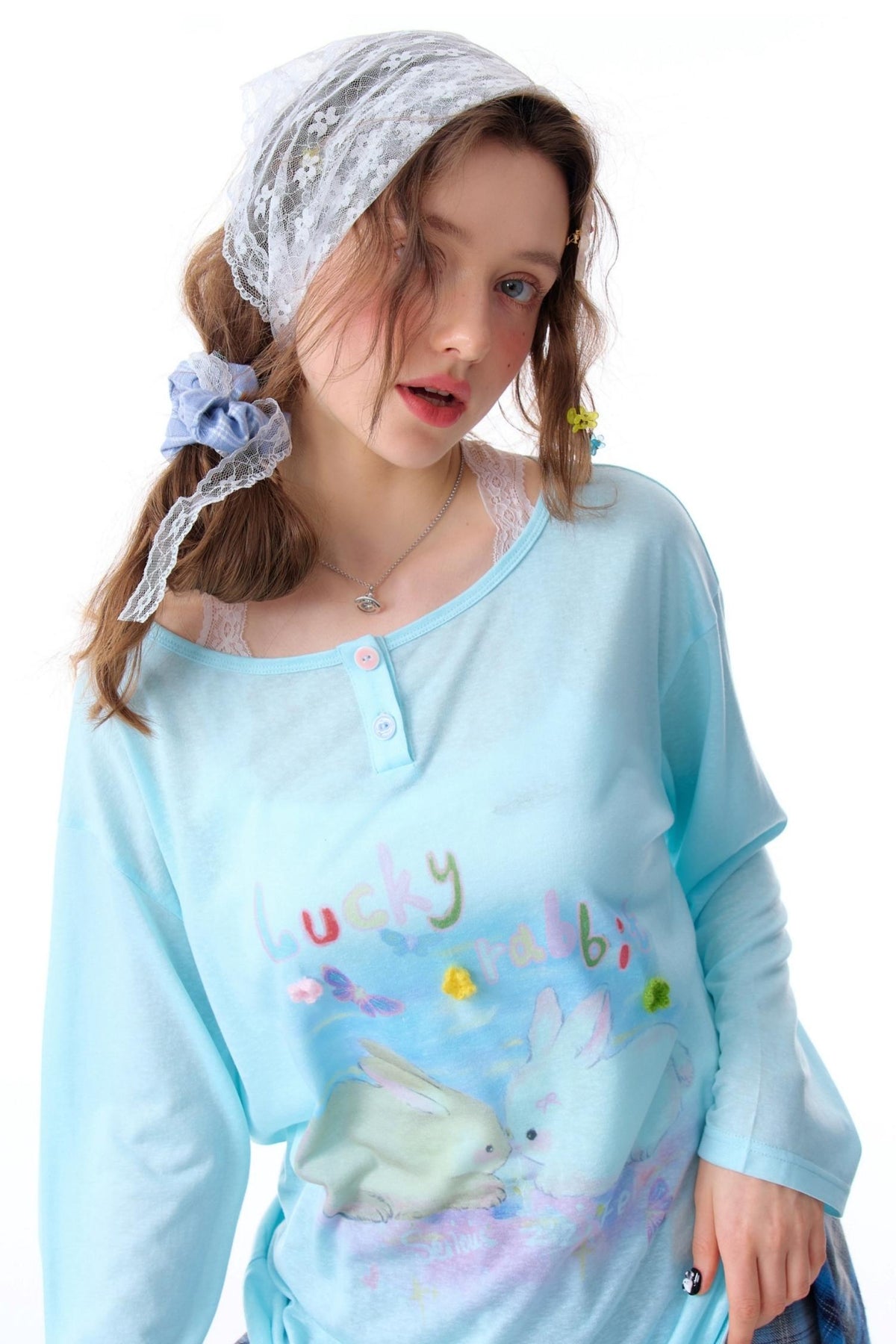Retro Rabbit Print Top