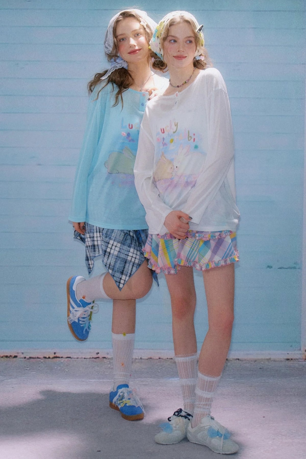 Retro Rabbit Print Top