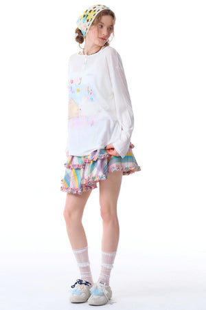 Retro Rabbit Print Top