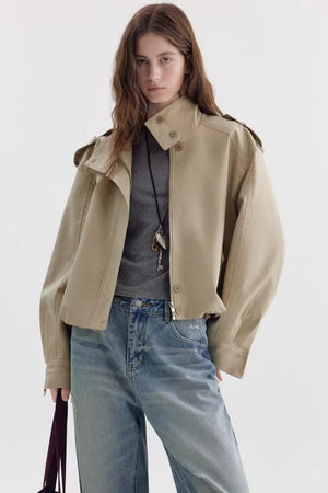 Retro Raglan Trench Coat