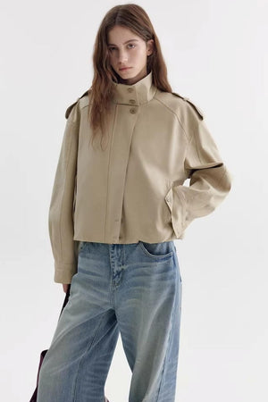 Retro Raglan Trench Coat