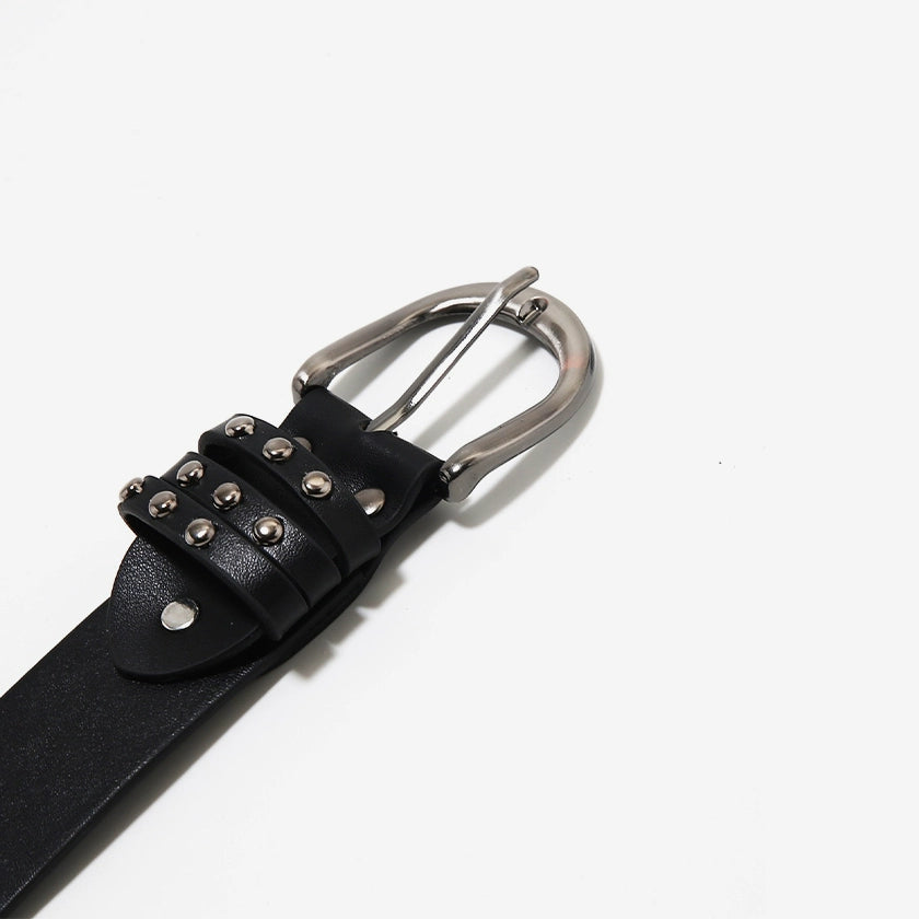 Retro Rivet PU Leather Belt