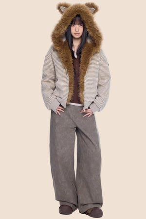 Retro Scimitar Wide-Leg Pants