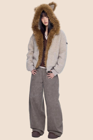 Retro Scimitar Wide-Leg Pants
