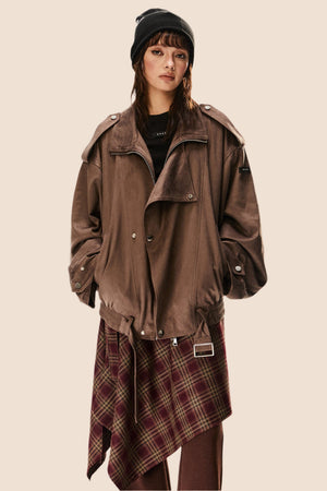 Retro Sheepskin Maillard Loose Jacket
