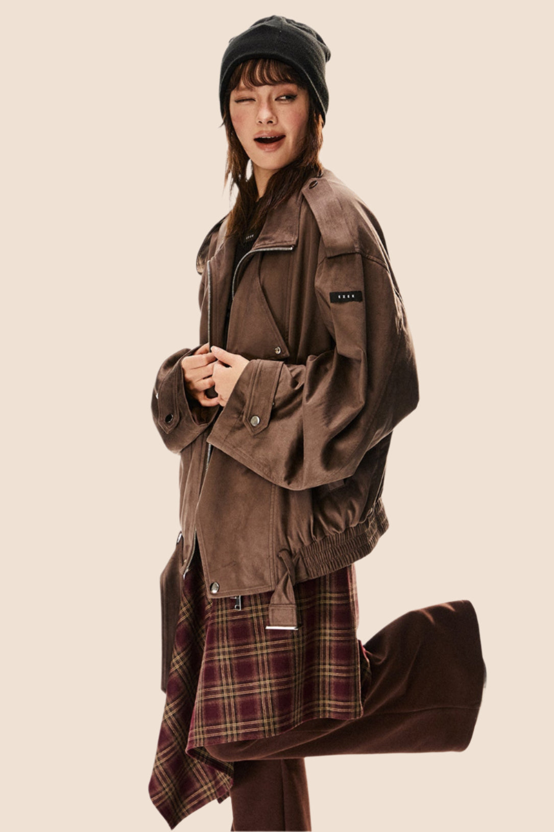 Retro Sheepskin Maillard Loose Jacket