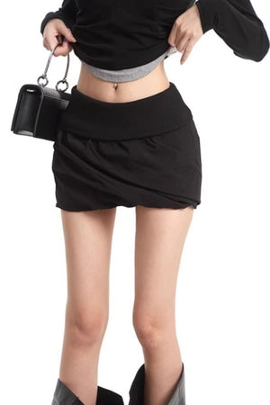 Retro Slim-Fit Short Skirt Set-Up