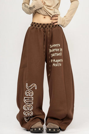Retro Spice Girl Wide-Leg Pants