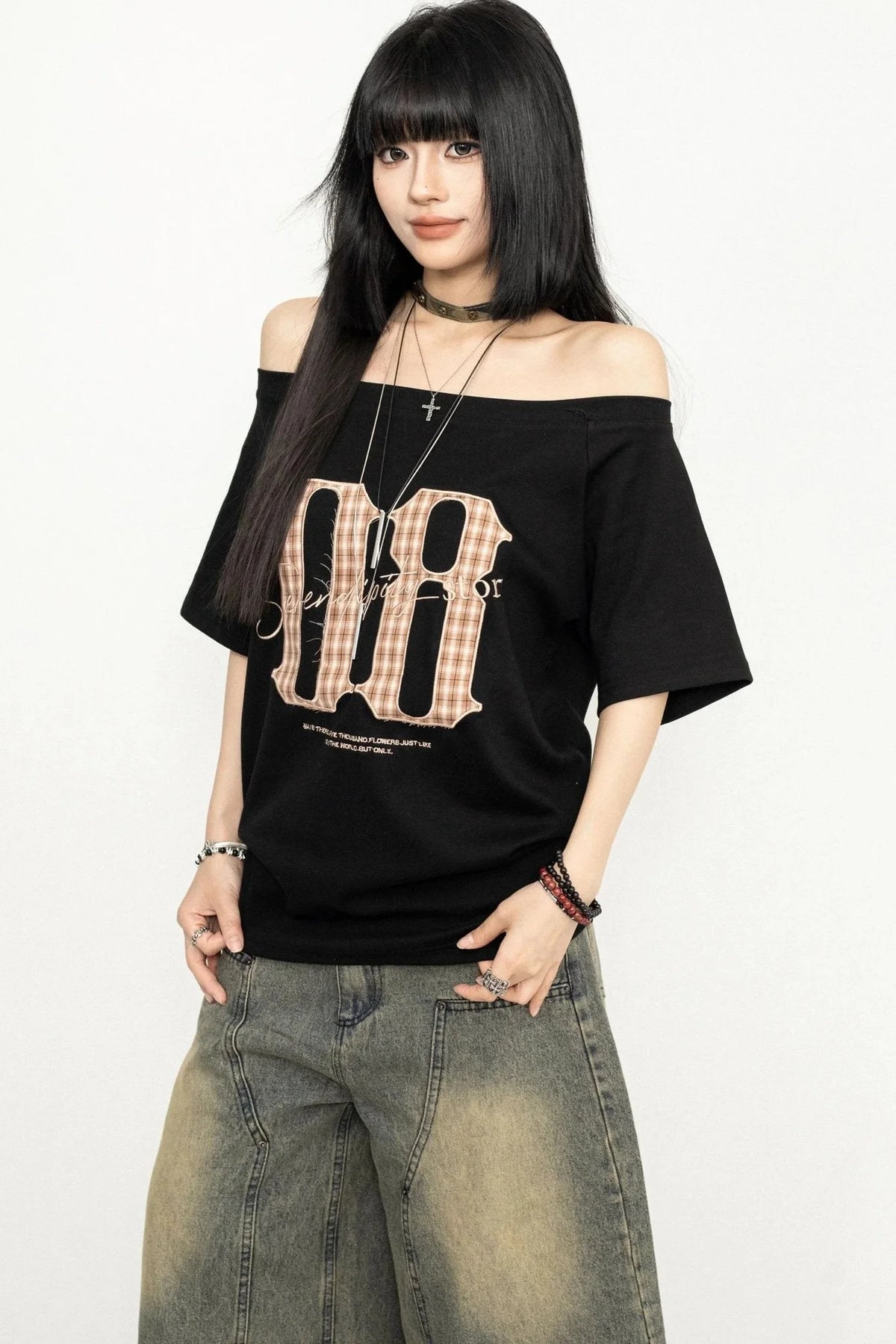 Retro Spice Girls One-Shoulder Tee