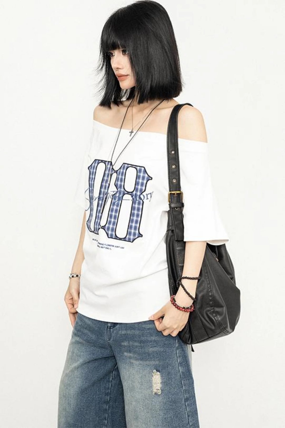 Retro Spice Girls One-Shoulder Tee