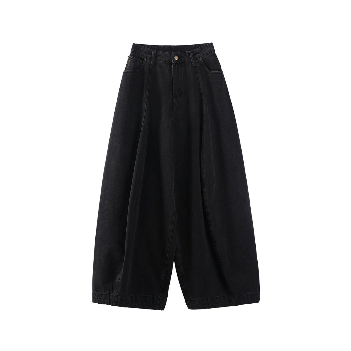 Retro Split Curved Denim Pants