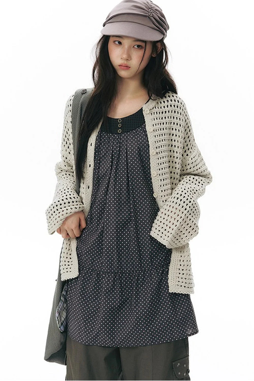 Retro Star Long-Sleeved Shirt Dress