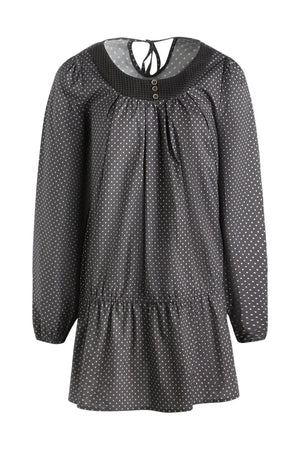 Retro Star Long-Sleeved Shirt Dress