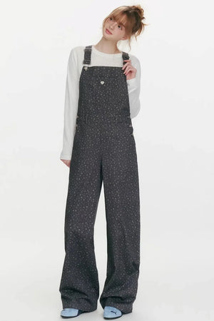 Retro Strawberry Denim Overalls