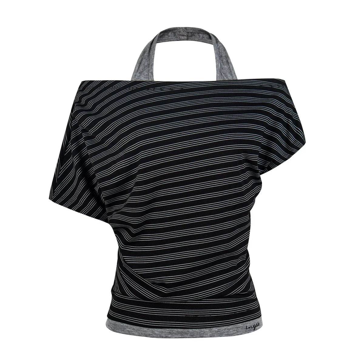 Retro Striped Asymmetrical Top