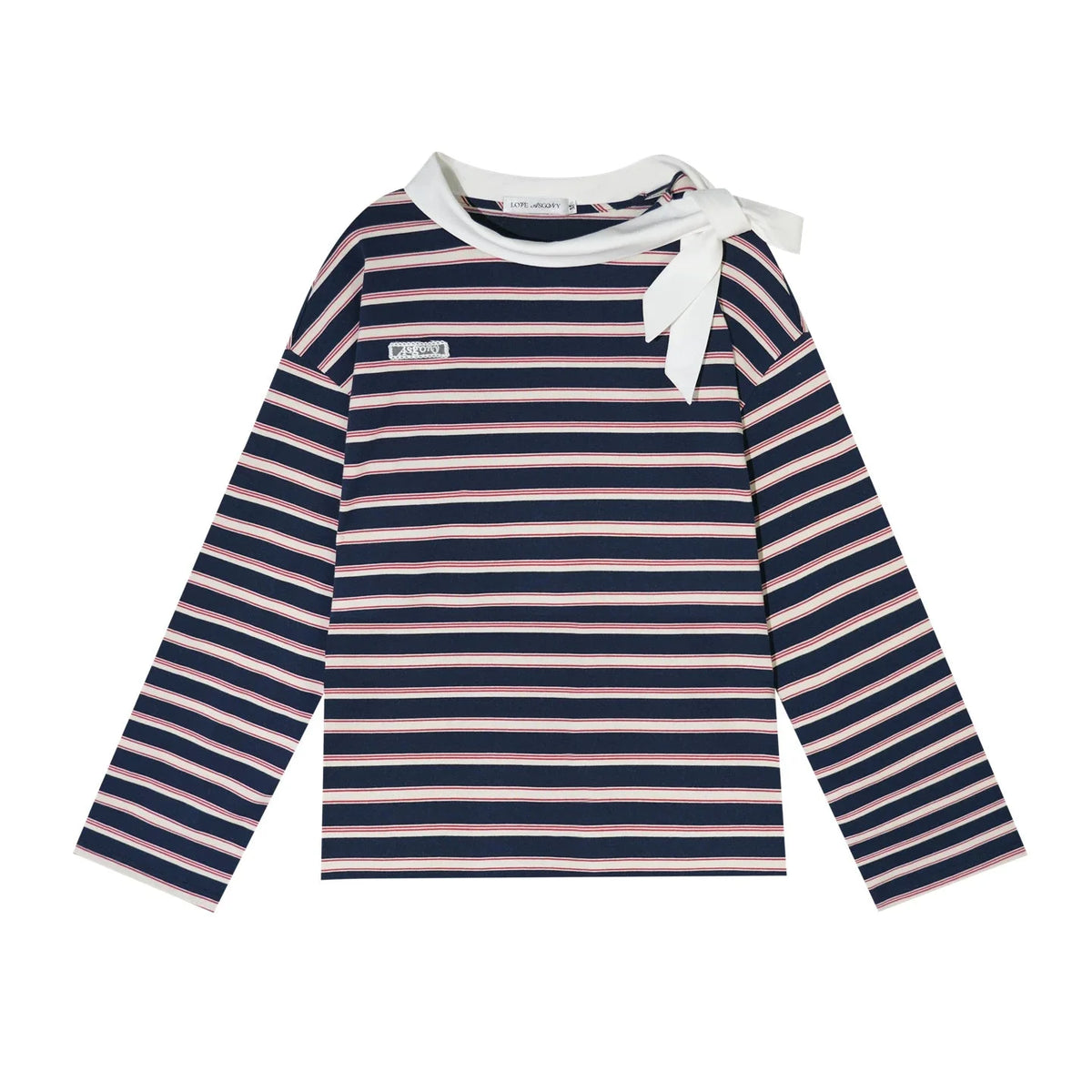 Retro Striped Color-Blocked Top