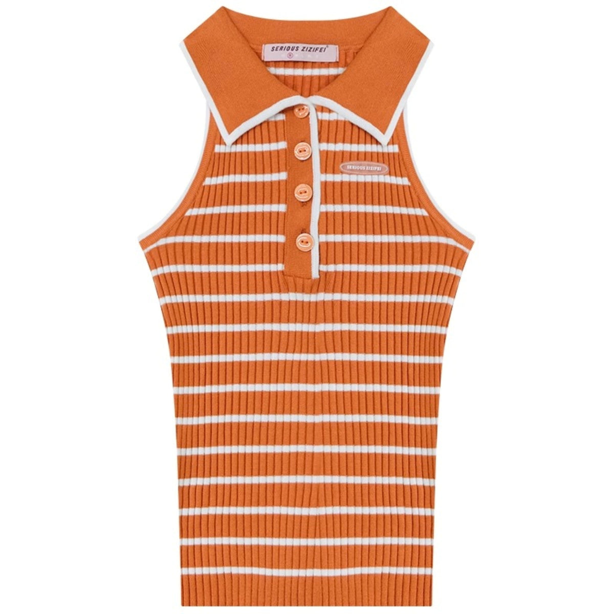 Retro Striped Knit Top