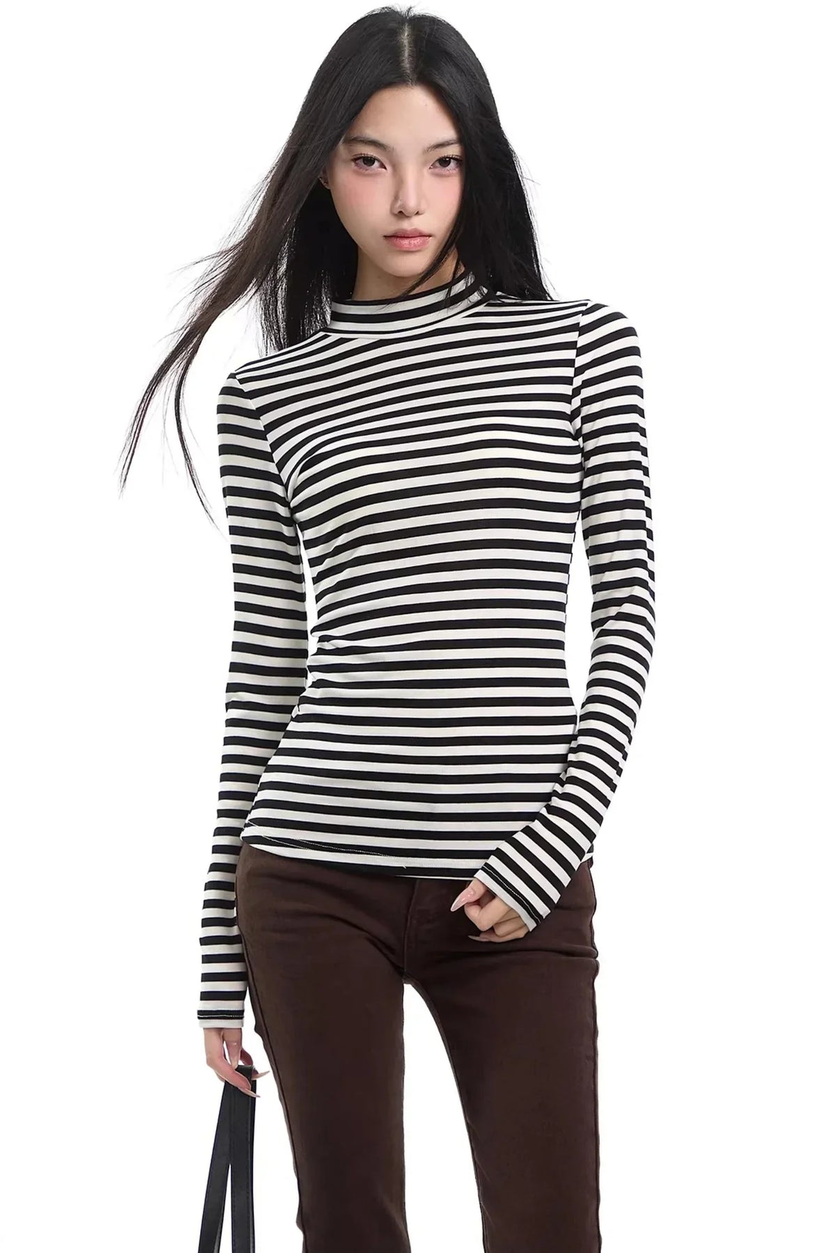 Retro Striped Slim-Fit Base Top