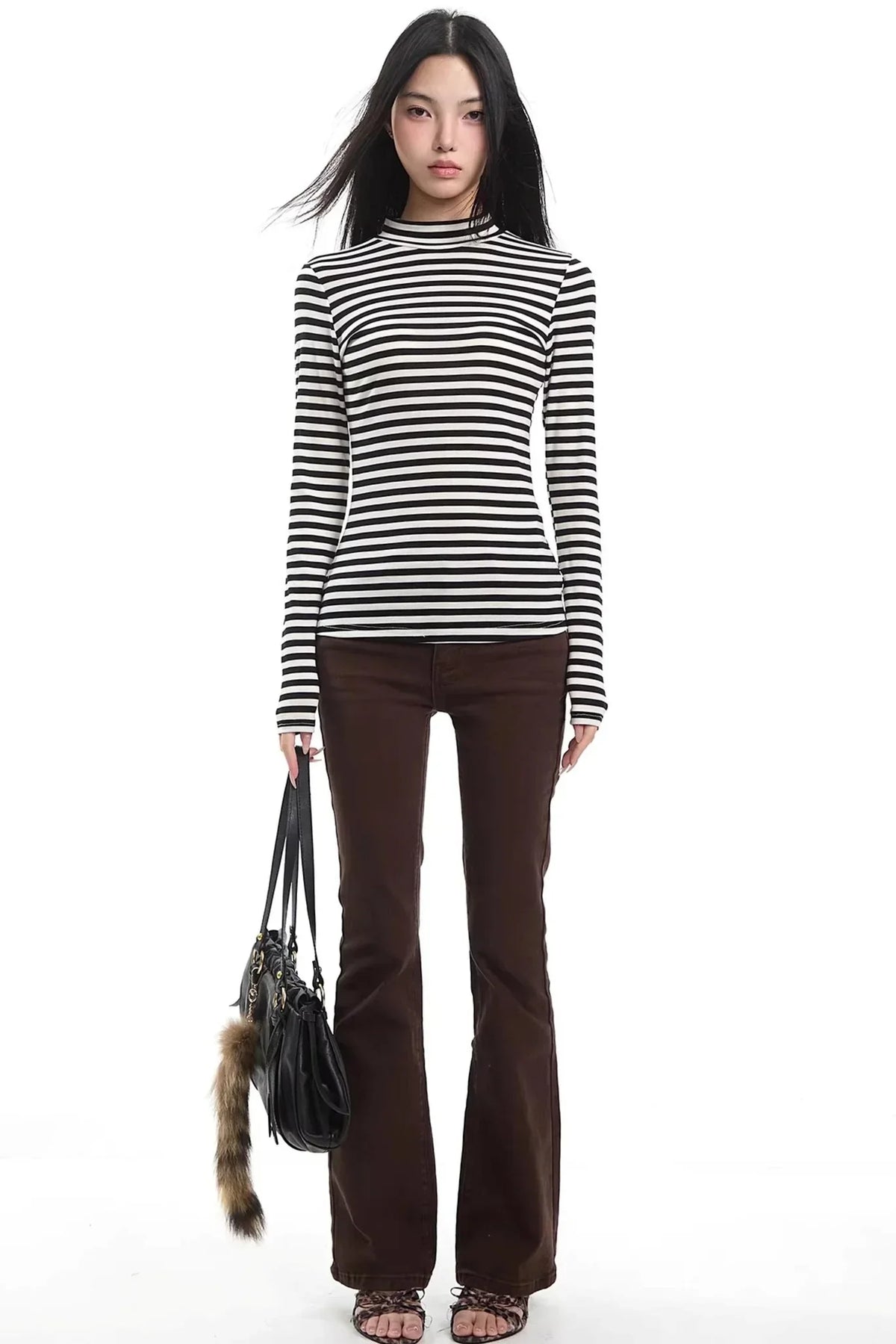 Retro Striped Slim-Fit Base Top