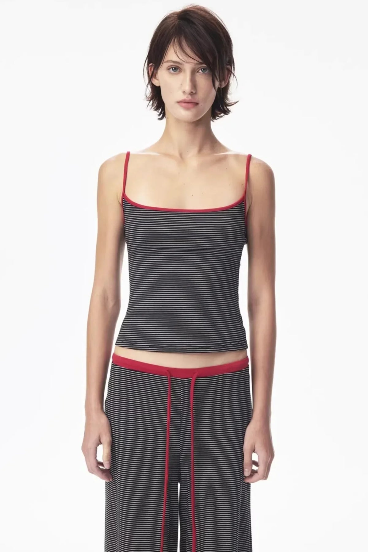 Retro Striped Tank Pants Set-Up