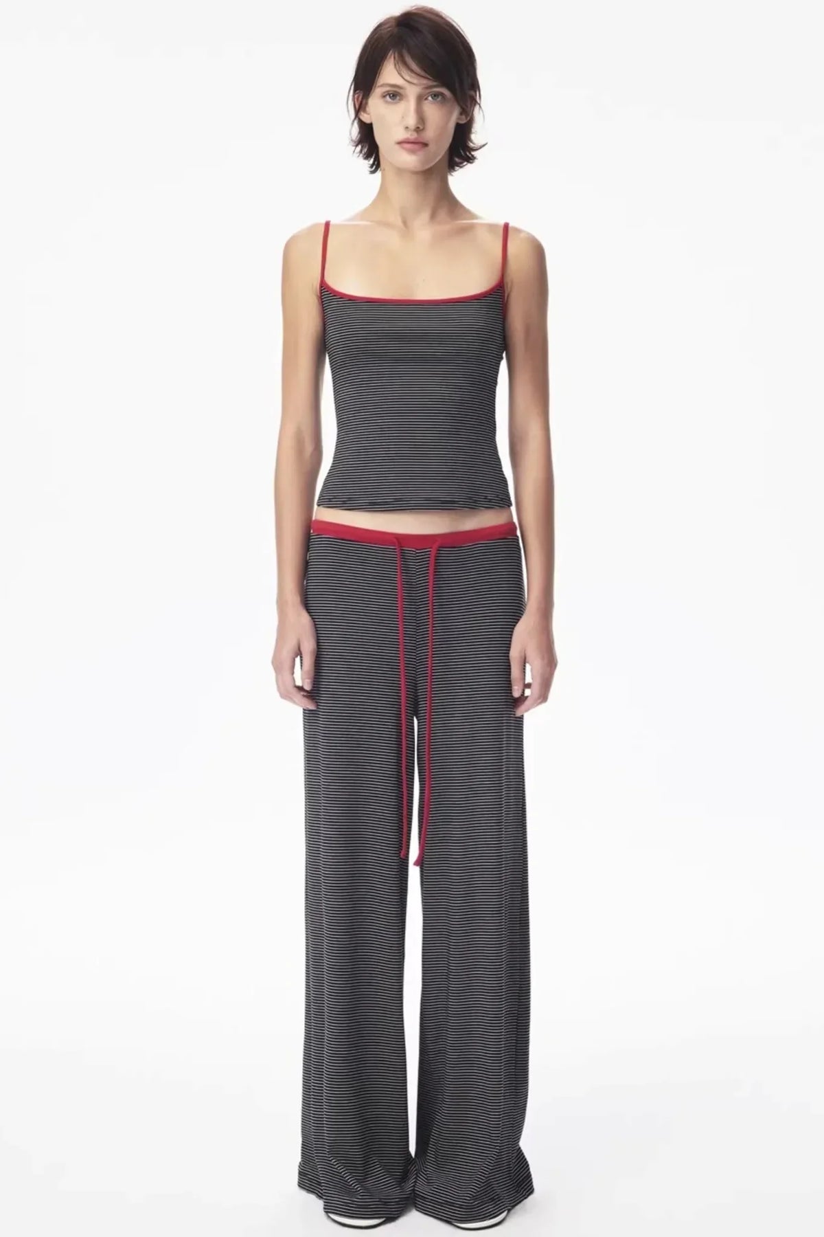 Retro Striped Tank Pants Set-Up
