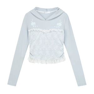 Retro Style Short Hooded T-Shirt