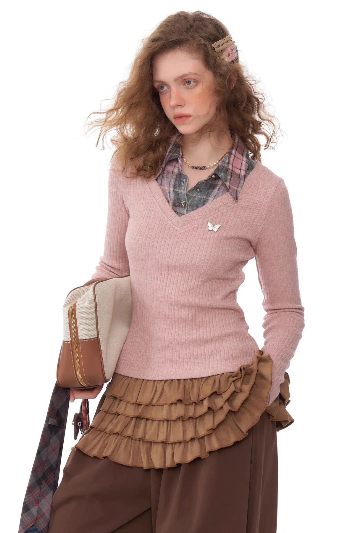 Retro Style Slim Polo Neck Sweater