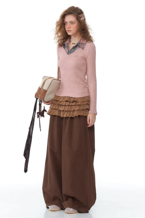 Retro Style Slim Polo Neck Sweater