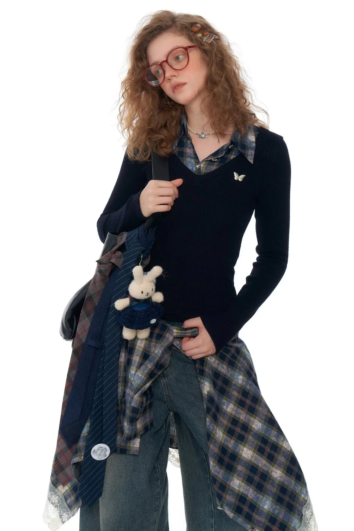 Retro Style Slim Polo Neck Sweater