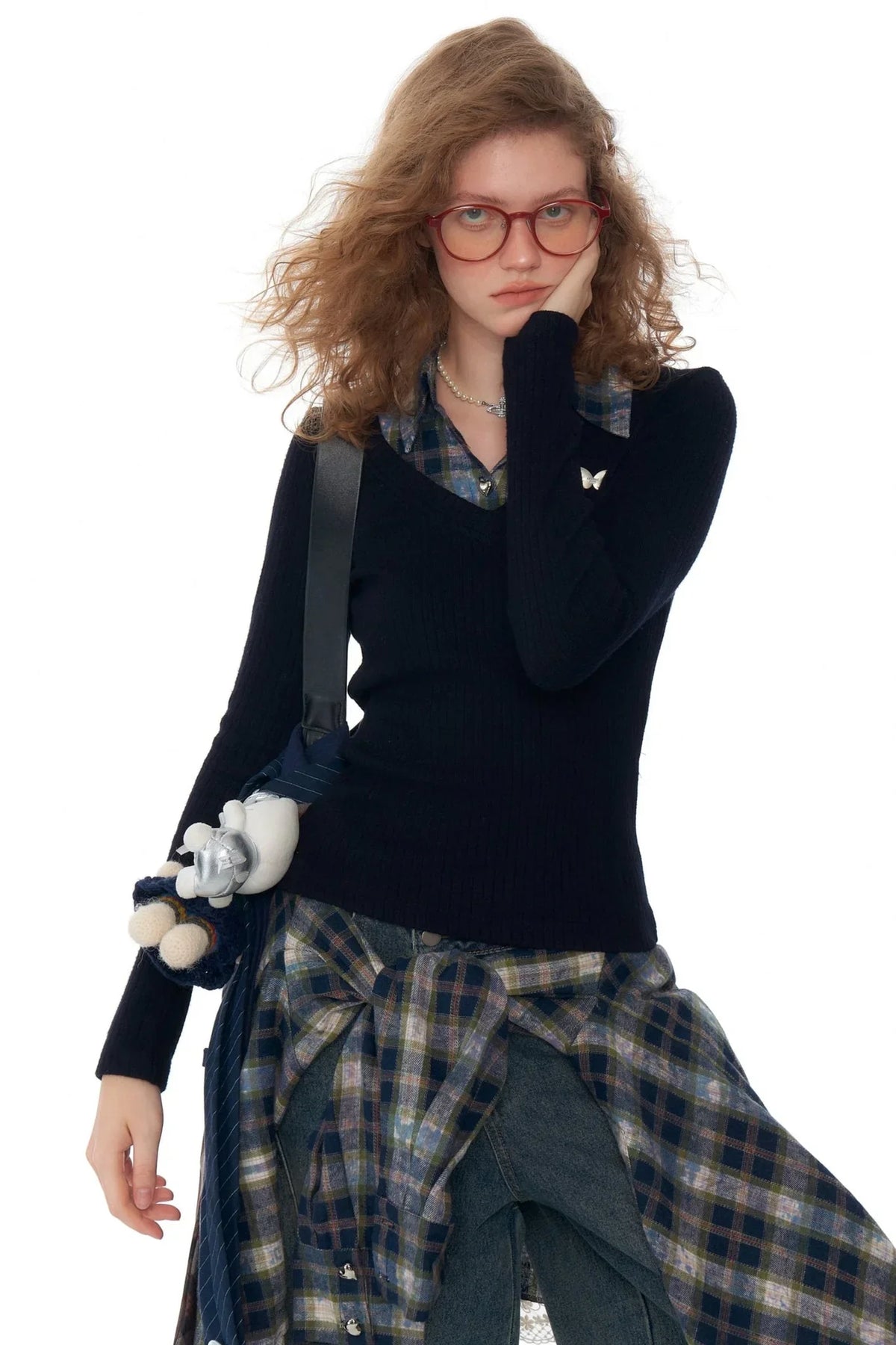 Retro Style Slim Polo Neck Sweater