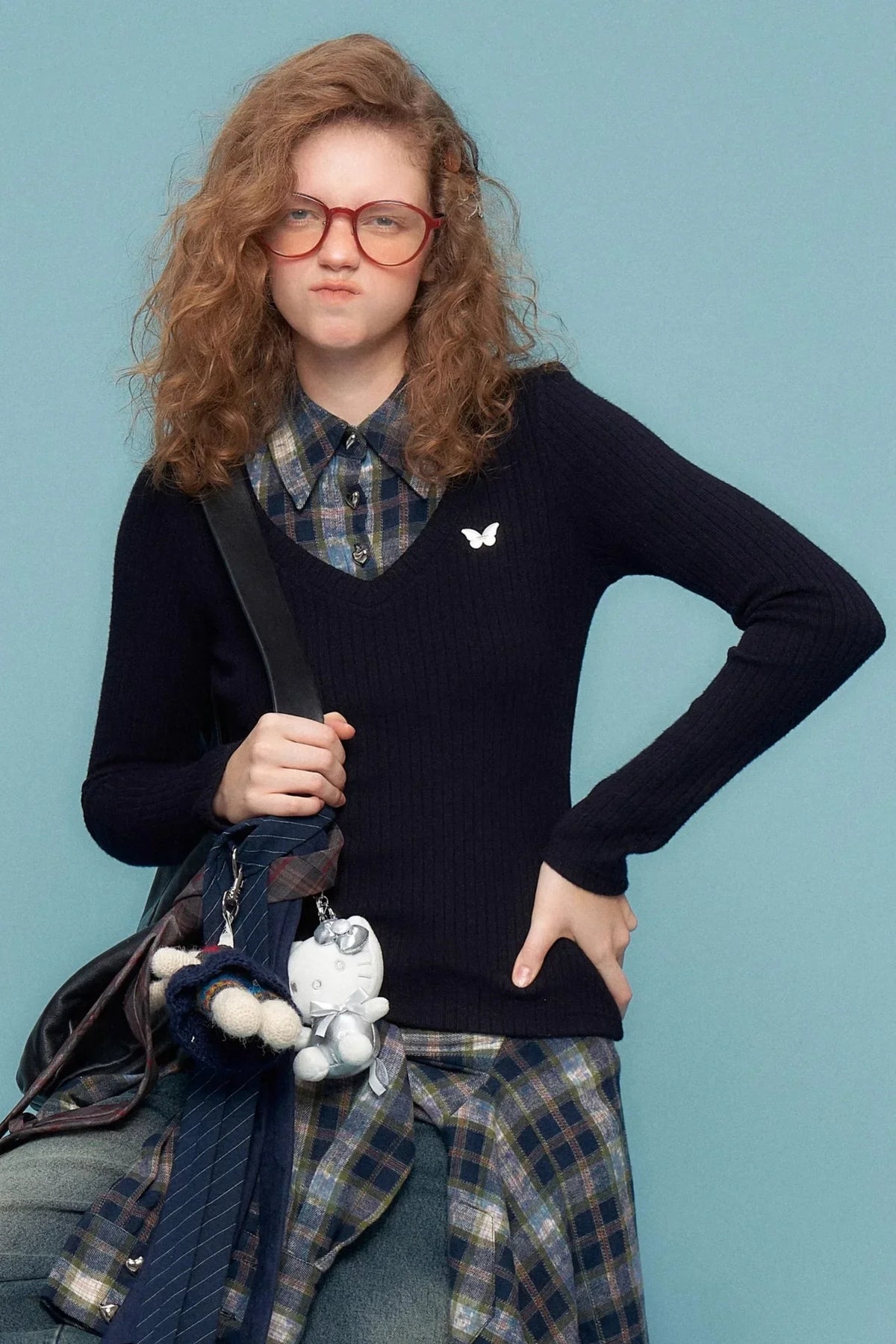 Retro Style Slim Polo Neck Sweater