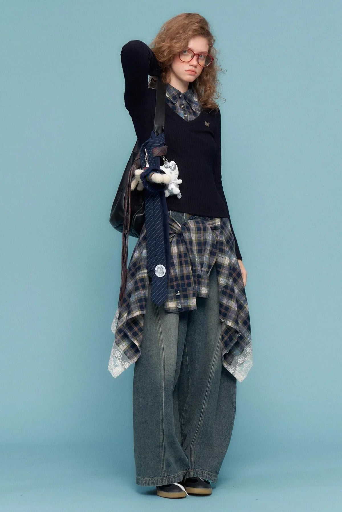 Retro Style Slim Polo Neck Sweater