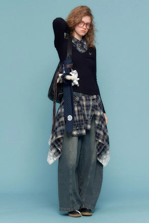 Retro Style Slim Polo Neck Sweater
