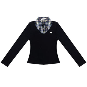 Retro Style Slim Polo Neck Sweater