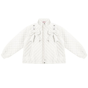 Retro Style White Cotton Jacket
