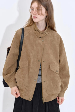 Retro Suede Quilted Jacket