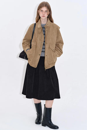 Retro Suede Quilted Jacket